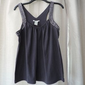 Charlotte Russe Tops - Charlotte Russe Gray Studded Tank Top Large Charlotte Russe Tops - Charlotte Russe Gray Studded Tank Top Large